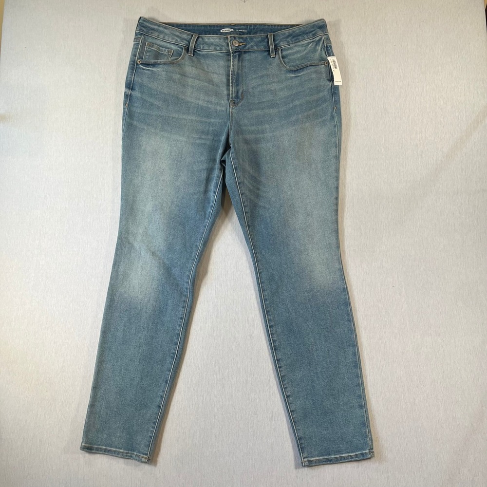 NEW Old Navy Jeans Pop Icon Skinny Womens 16 Medium Wash Blue Denim NWT